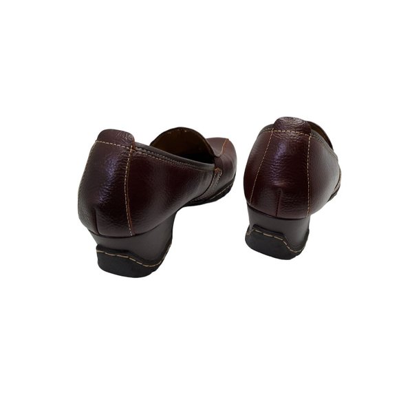 bjorndal womens noelle leather slide on 2" wedge heel loafers - Picture 4 of 6